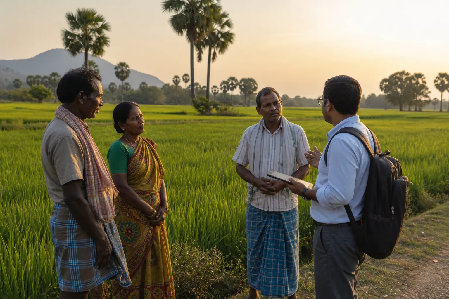 Field assessment with farming households in rural Odisha