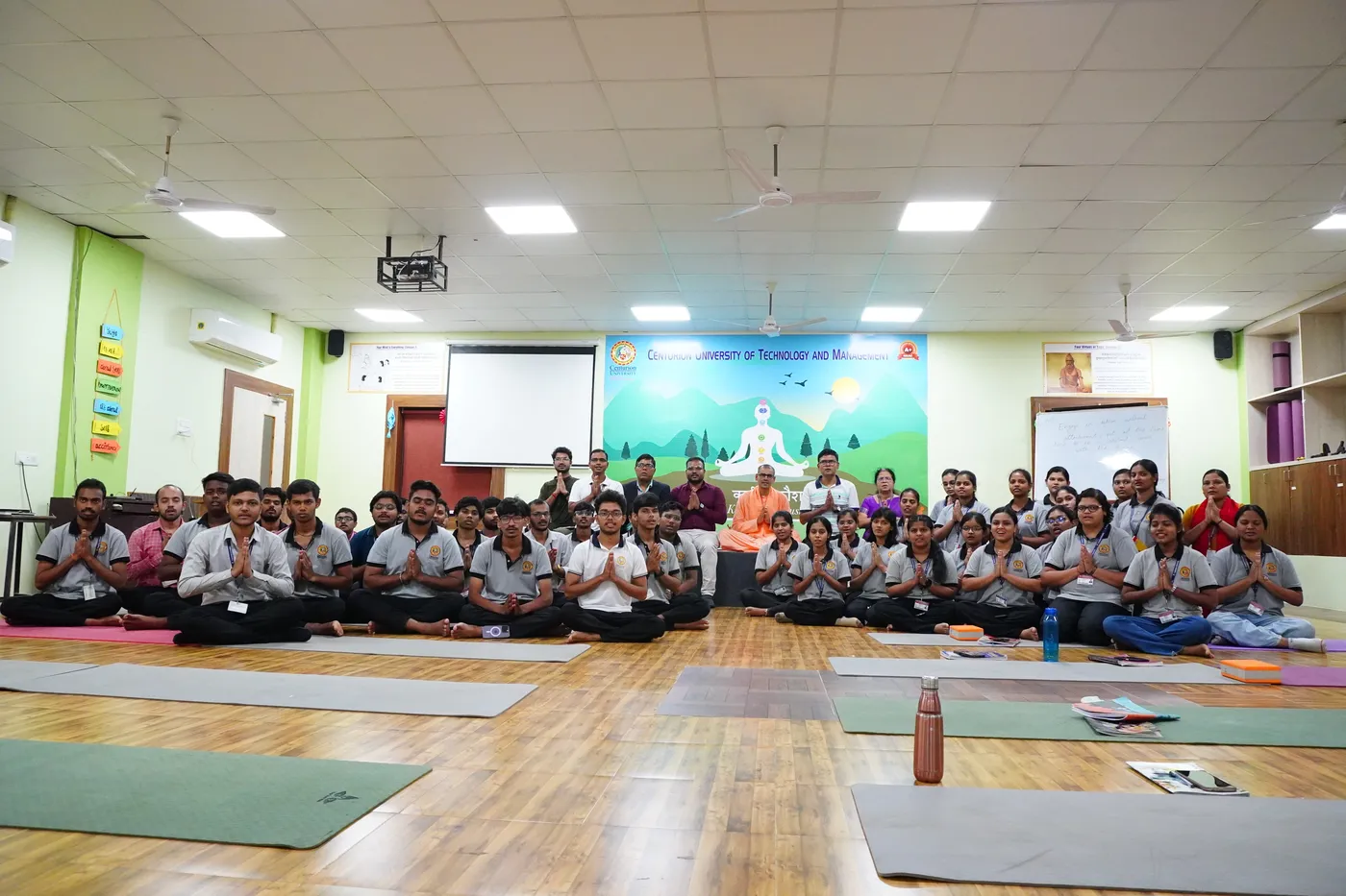 A campus wellness session at Centurion University